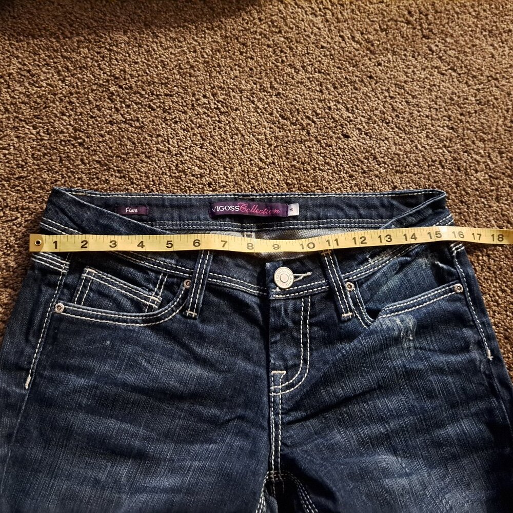 Vigoss Collection Embroidered Flare Leg Jeans size 5 - Picture 12 of 12